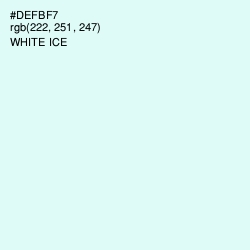 #DEFBF7 - White Ice Color Image